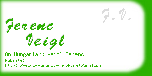 ferenc veigl business card